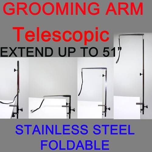 DOG GROOMING ARM,TELESCOPIC​,STAINLESS,FOL​DABLE, 3 JAW