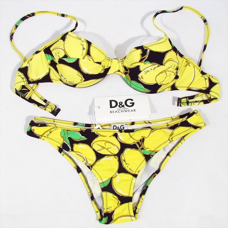 DOLCE & GABBANA Fresh Lemon bikini with an underwire retro (yellow 