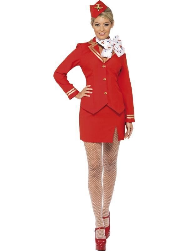 Virgin Trolley Dolly/Air Hostess Fancy Dress Costume