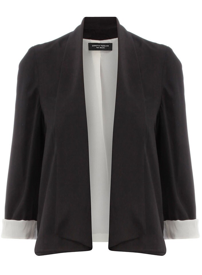 Dorothy Perkins   Black Soft Waterfall Blazer   Current Stock RRP £ 