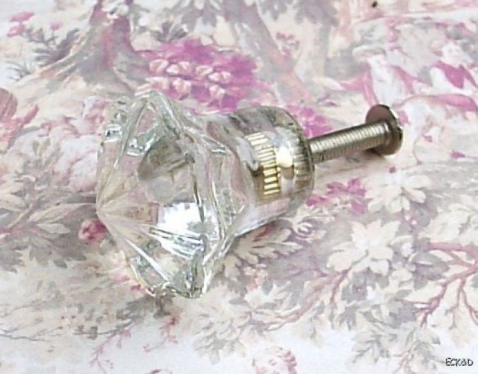   Cabinet Knobs Drawer Pulls Set Of 4 Vintage Style Crystal Hardware 4D