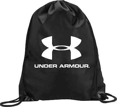 NEW UNDER ARMOUR ARMOR Nylon Draw String Backpack Bag   white LOGO