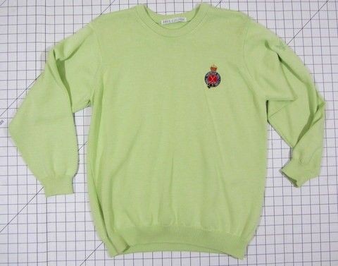 LYLE & SCOTT M WOMENS CREW SWEATER COTTON W/ LOGO ROYAL PORTRUSH GOLF 