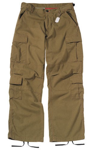 Rothco Fashion BDU Parachute Tactical Pants Russet Brown Baggy Fit