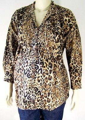   Print Long Slv Pintuck Button Maternity Top Blouse PLUS Size 26 28W