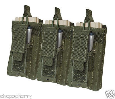 New OD Green Condor MA55 MOLLE Triple Kangaroo 5.56 + Pistol Mag 