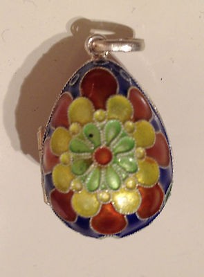 Enamel Faberge Egg Style Locket Pendant