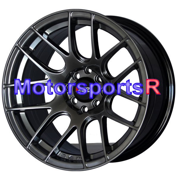 16 x 8 XXR 530 Chromium Black Concave Rims Wheels Stance 01 Acura 