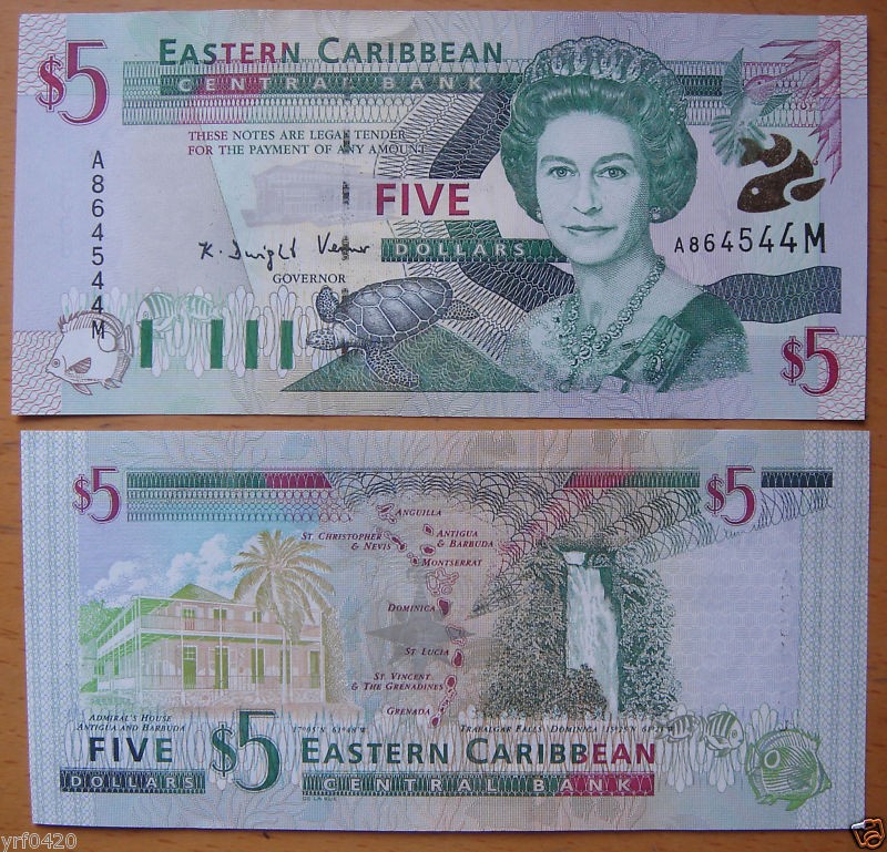 east eastern caribbean montserrat banknote $ 5 unc from china