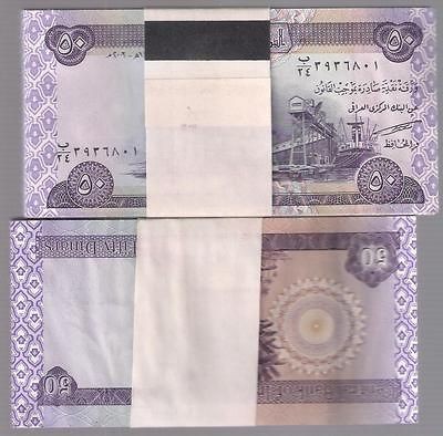 Iraq Grat investment 50 dinars x 1000pcs complete brick 10 bundles 