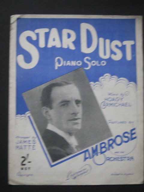    20s Sheet music AMBROSE, MUSIC BY HOAGY CARMICHEL,PIANO SOLO