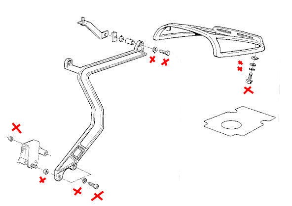 BMW K1100 K100 K75 PANNIER, TOP BOX RACK NUT AND BOLT KIT