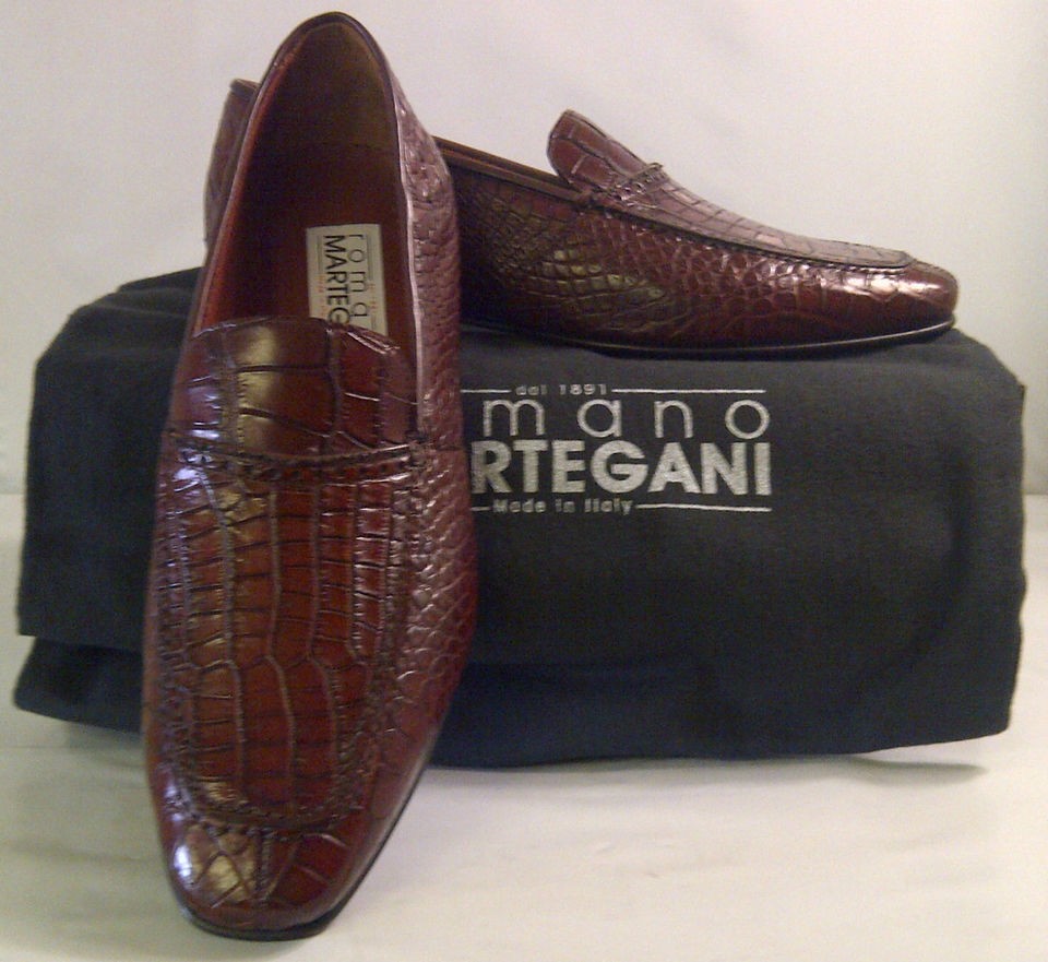   MARTEGANI 49.48.14 ALLIGATOR FLKS SPORT RUST ELBA SHOE RETAIL $1495