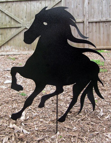 Horse Garden Stake / Garden Art / Garden Decor / Yard Art / Lawn 