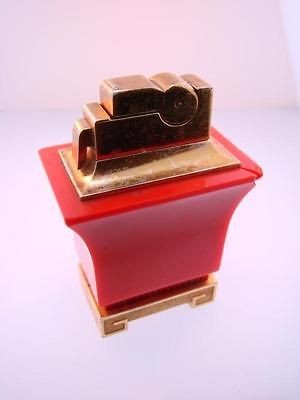 Vintage Pogoda Lighter ASR Cigarette Made In USA Asian Design Red Gold 