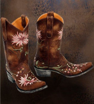 Old Gringo Ellie Ladies Leather Cowboy Western Boots Brass Pink L575 6 