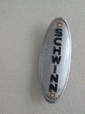 VINTAGE 1968 SCHWINN COLLEGIATE HEADTUBE EMBLEM