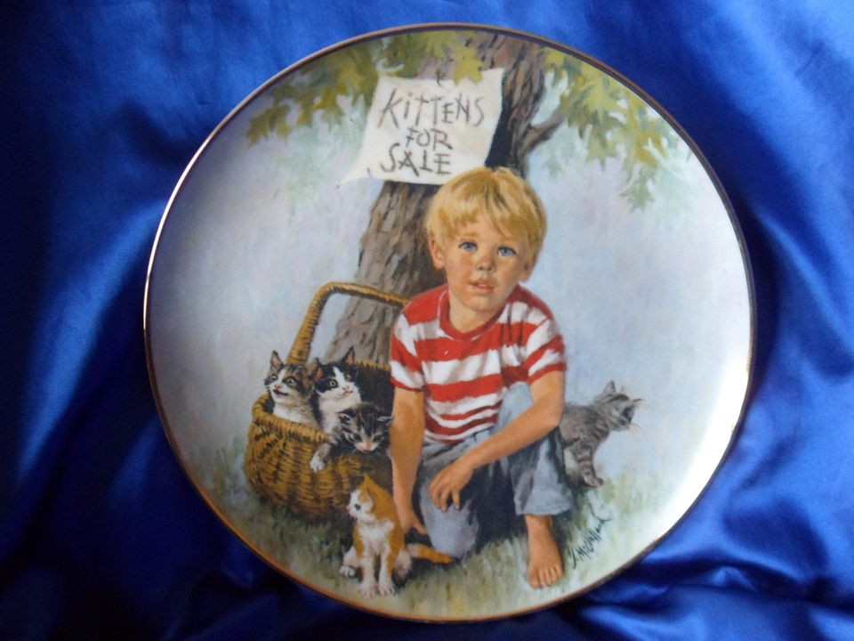 Kittens for Sale Collectible Plate John McClelland Reco