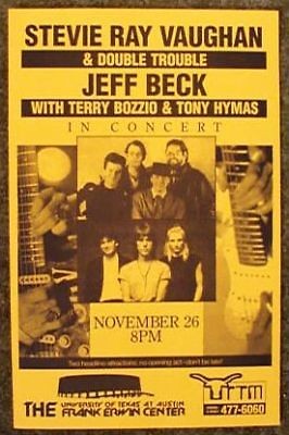   Ray VAUGHAN w/Jeff Beck Frank Erwin Center UT Austin Tx Gig Nov 1989