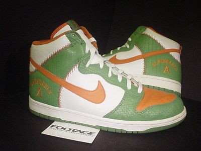 2006 Nike Dunk High UTT UNTOLD TRUTH BASEBALL ALMENDARES GREEN ORANGE 