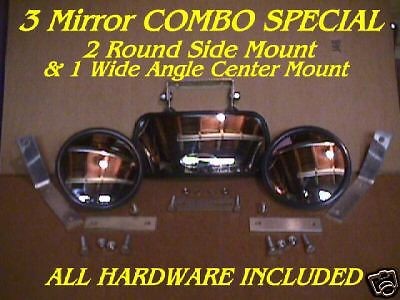   Equipment MIRRORS 2 Side + 1 Center Loader Fit bobcat mustang etc