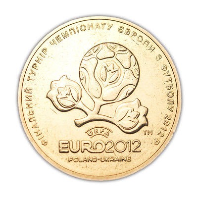 LOT 10pcs UKRAINE 2012 1 HRYVNA UEFA FOOTBALL SOCCER EURO 2012 COIN