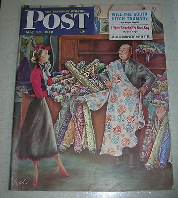May 22, 1948 Saturday Evening Post with automobile ads & Coke ad back 