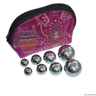 pr Set Ben Wa Ball 1/2 5/8 3/4 1 Stainless Steel Shades Of Grey 