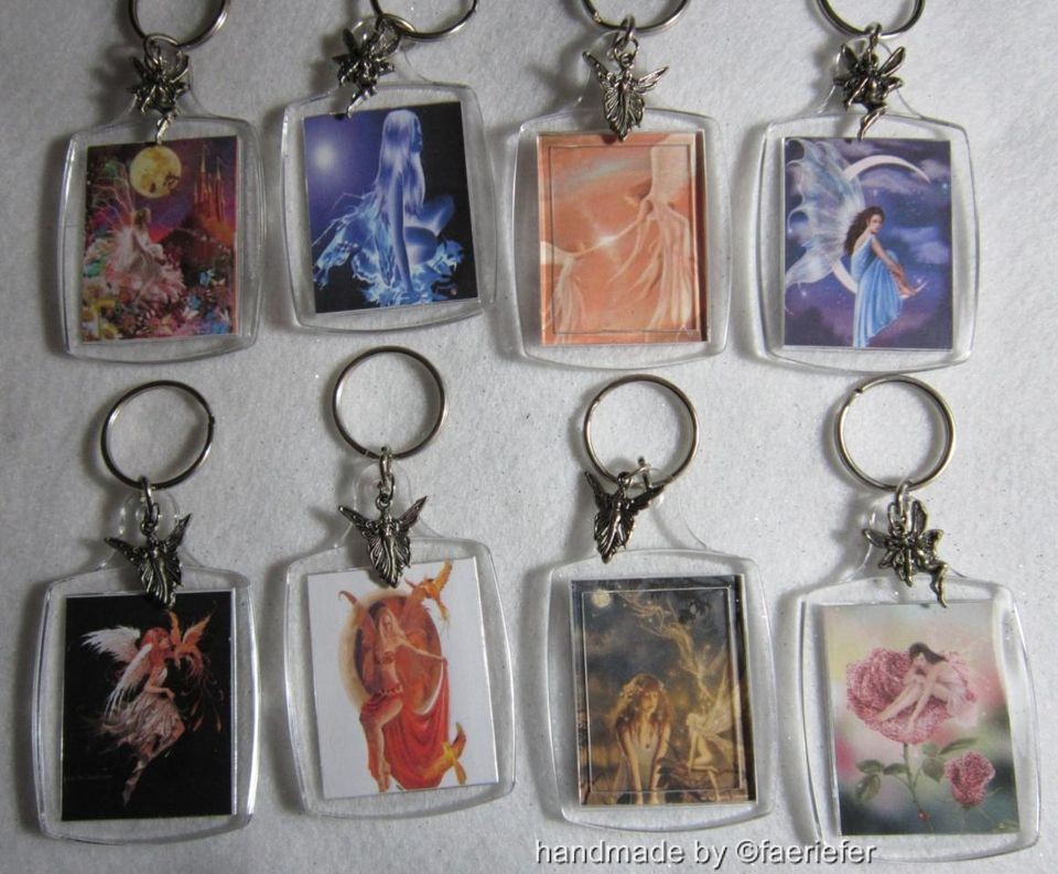 Fairy or Unicorn fantasy key rings with charm beautiful images to 