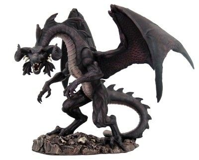   BLACK DRAGON OF THE NORTH CAVE STATUE TOM WOOD FIGURINE FANTASY ART