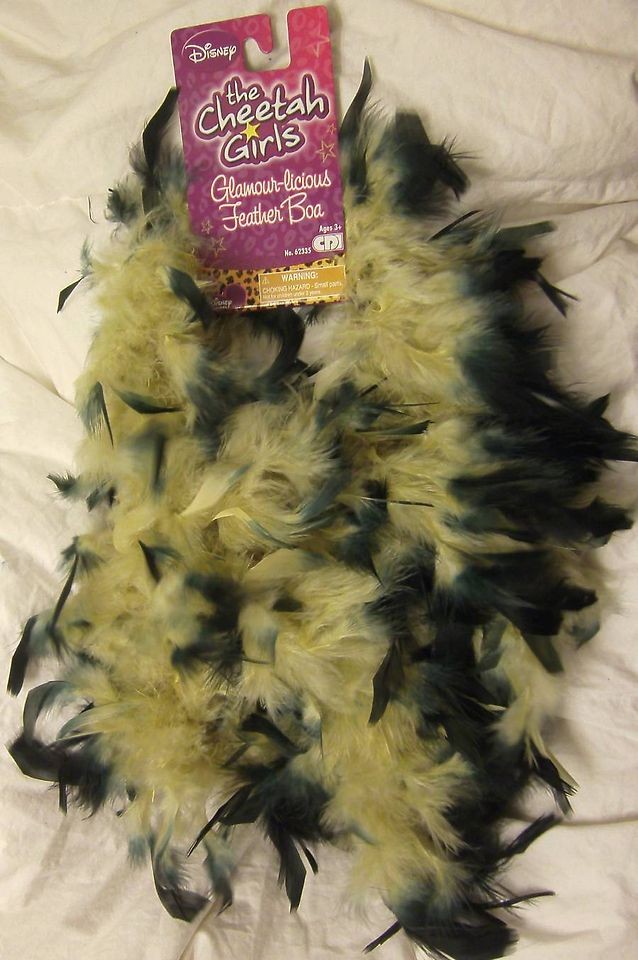   Cheetah Girls Dark Blue Tan FEATHER BOA Dress Up 64 Costume Halloween