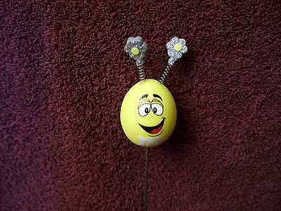 NEW M & M YELLOW ANTENNA TOPPER FOR AUTO BIKE TRUCK HARD FOAM VINTAGE 