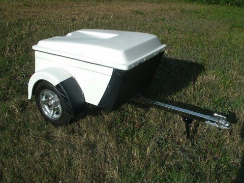   500 ON NEW CUSTOM PULL BEHIND MOTORCYCLE or STREET ROD CARGO TRAILER