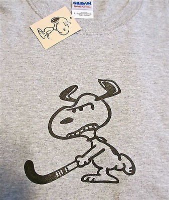 SNOOPY FIELD HOCKEY Heavy Cotton T SHIRT SMALL