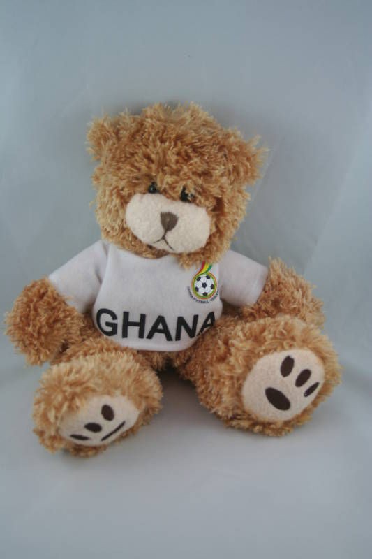 GHANA FIFA WORLD CUP SOFT PLUSH JERSEY BEAR NEW