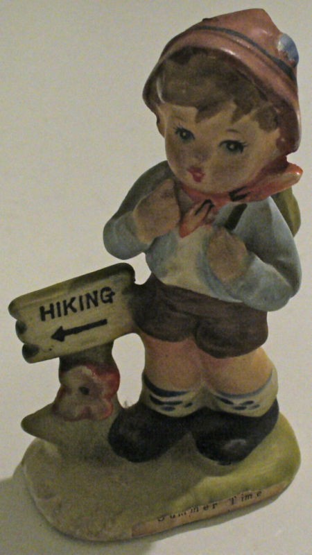 VINTAGE ARNART 5TH AVE HIKING LITTLE BOY FIGURINE 1548N