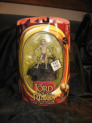 LORD OF THE RINGS GOLLUM ACTION FIGURE WITH ELECTRONIC SOUND BASE IN 