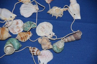 48 NATURAL SEA SHELL, GARLAND, WEDDING DECORATIONS, BEACH DECOR 