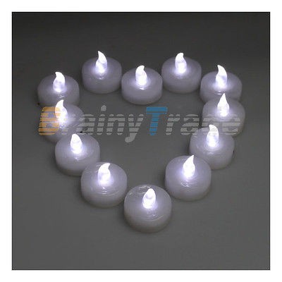   Cool / Warm White LED Flameless Tealight Electronic Candles Lights