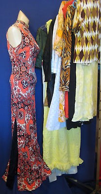   Costume LOTvtg 60s 70s maxi mini dresses sz XS S M coat tops FLAWS