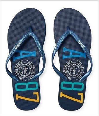   Aero A87 Womens Crest sandal Flip Flop Sandal Blue Navy 6 7