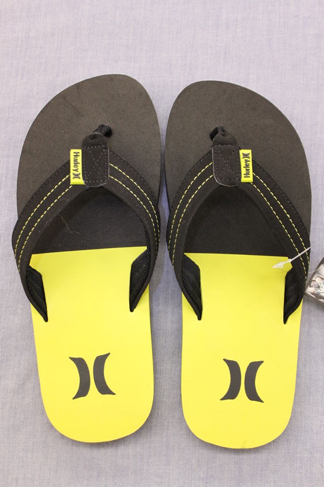   BLACK & LIME GREEN FLIPSIDE FLIP FLOPS SANDALS NWT Small 6   7 $30