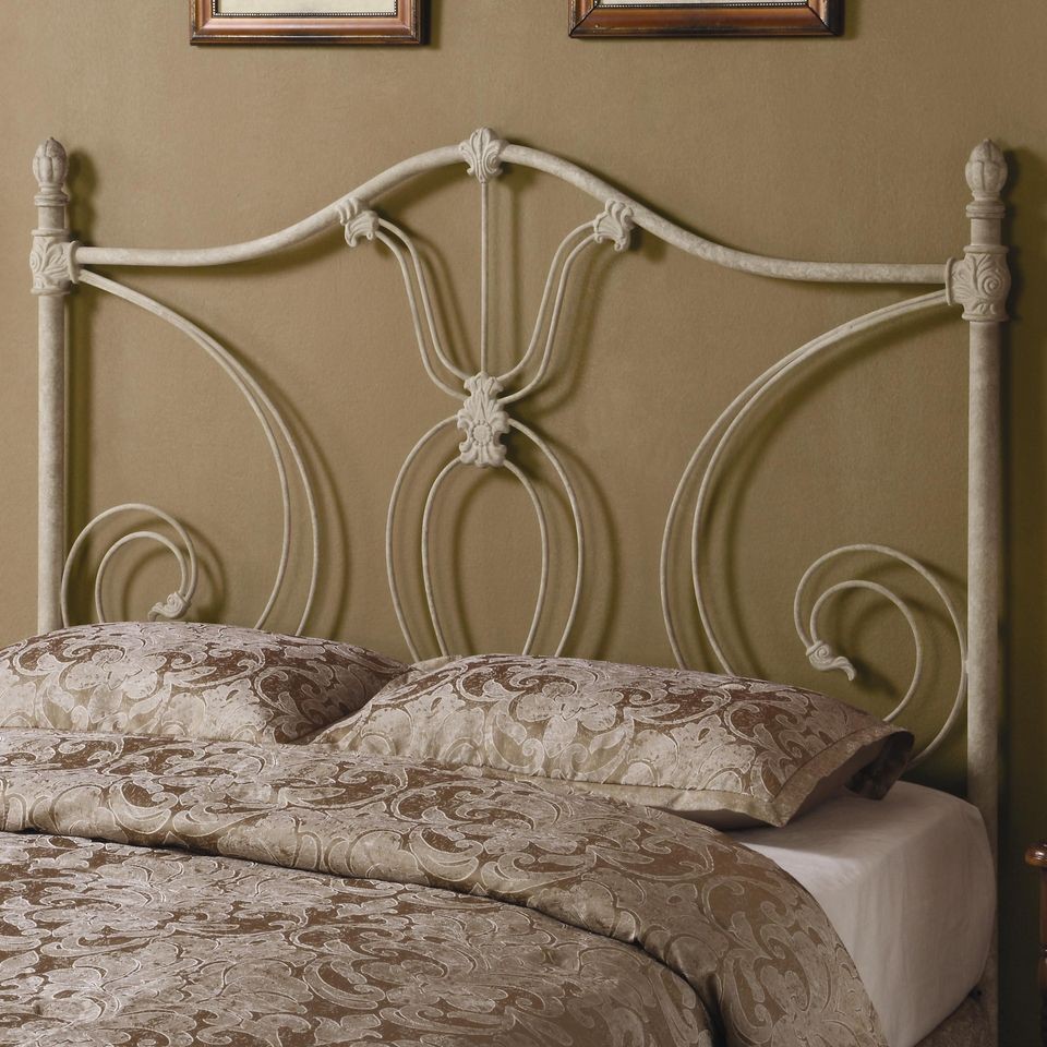 Ivory White Full/Queen Size Metal Headboard