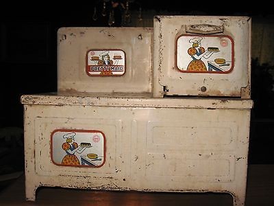 Marx VTG Pretty Maid 1930s  40s Tin Toy Stove/Oven