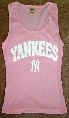 New York Yankees ladies pink Tank top  shirt Womans L