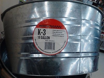 18 Gallon Galvanized Bucket Wash Tub Planter Soda Cooler Halloween 