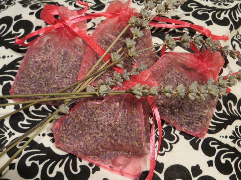 Fresh French Dried Lavender Flower Sachet Bags   Pink   *Fast & Free 