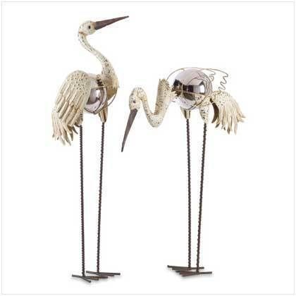 CRANE GARDEN SCULPTURES Outdoor Yard Art Decor NEW