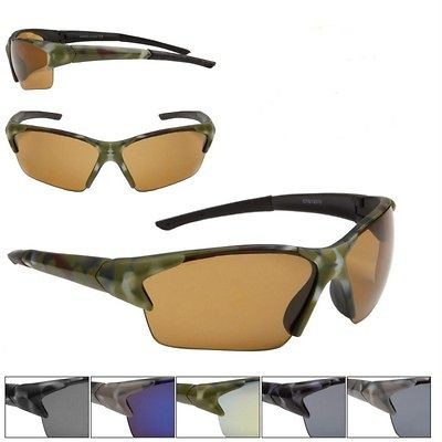 CAMOUFLAGE HUNTING SUNGLASSES CAMO FRAMES FISHING SPORTS NEW *FREE USA 