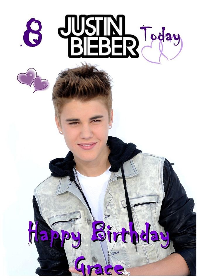 justin bieber birthday cards